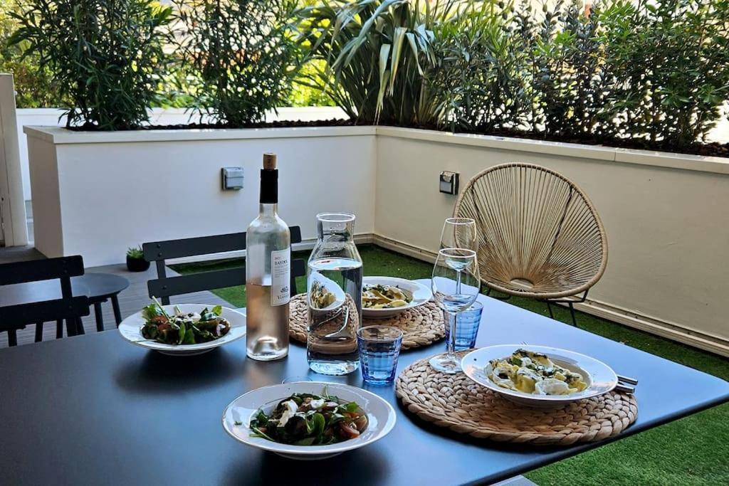 Arcareve - Grand Studio De Standing Avec Terrasse, Jardin Et Acces Direct A La Plage Arcachon Exterior foto